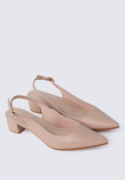 Valerie Comfy Heels In Blush