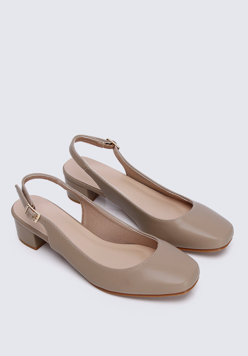 Palmer Comfy Heels In Taupe