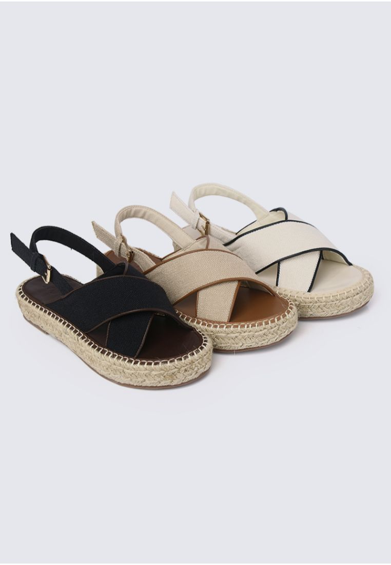 Gemma Comfy Espadrille Sandals In Off White
