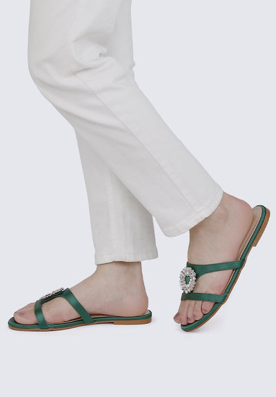 Katherine Comfy Sandals In Green