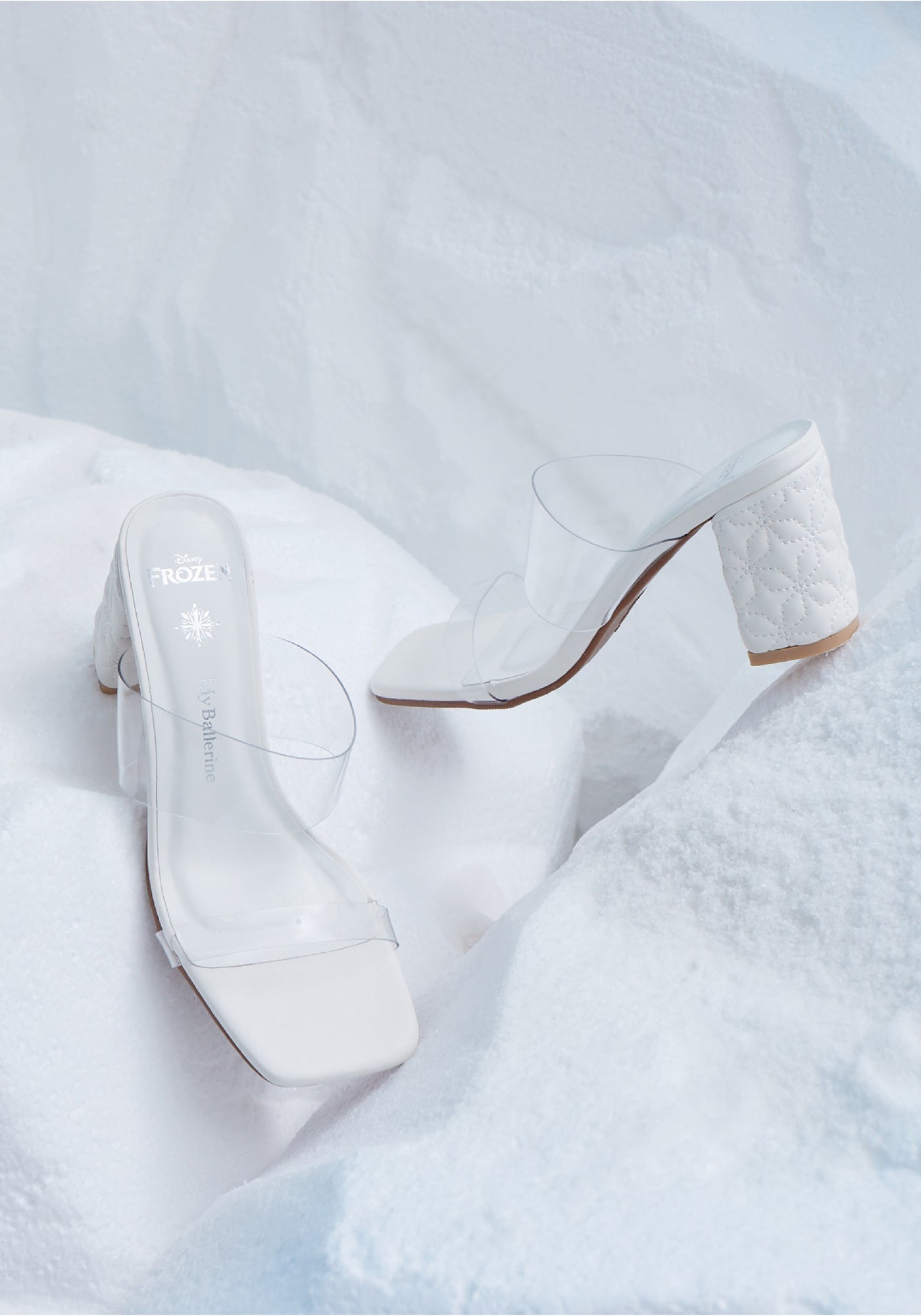 Frosted Heels In White