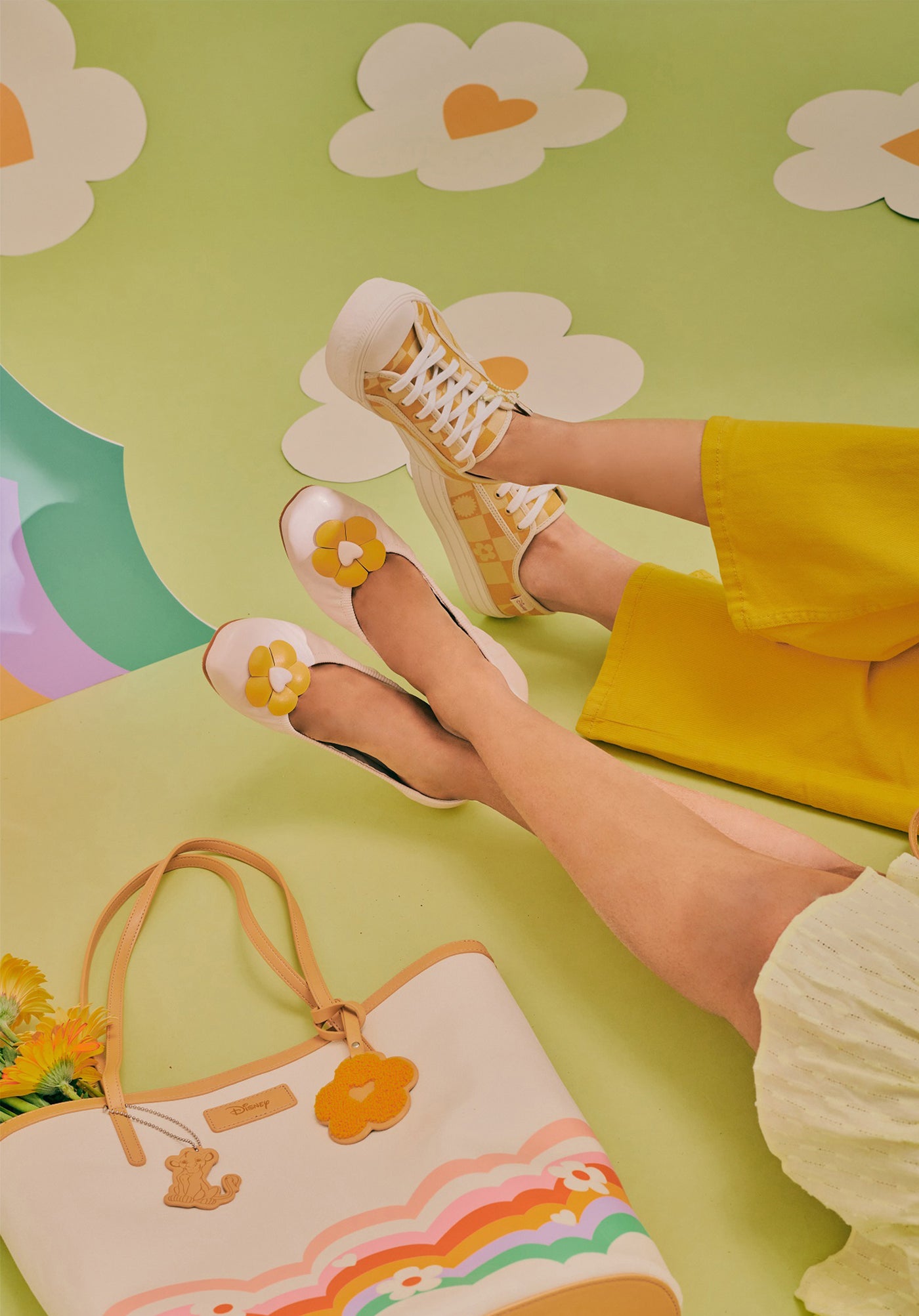 Furry Cool Sneakers In Yellow