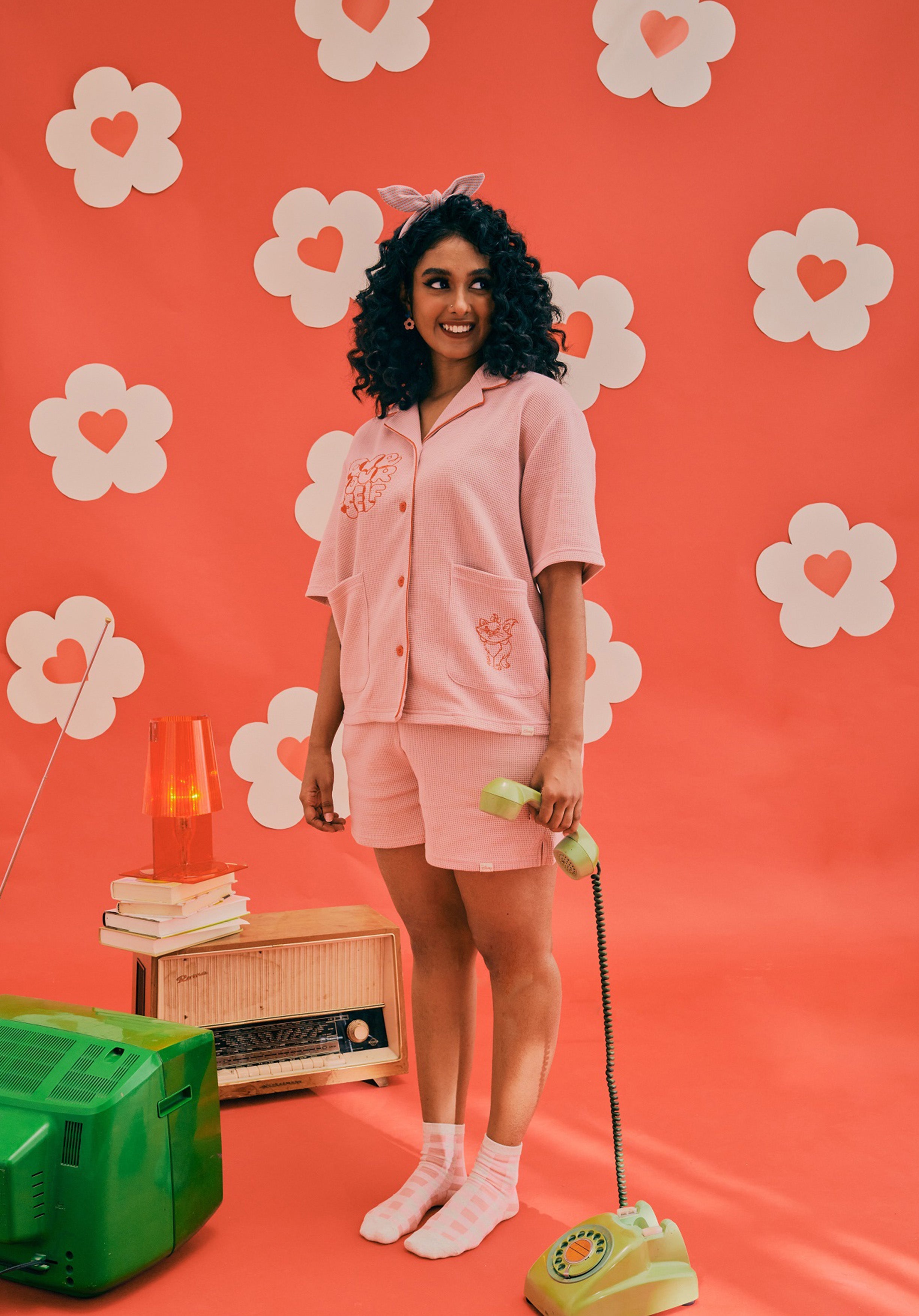 Fluffy Friends Loungewer Set In PinkApparel - myballerine