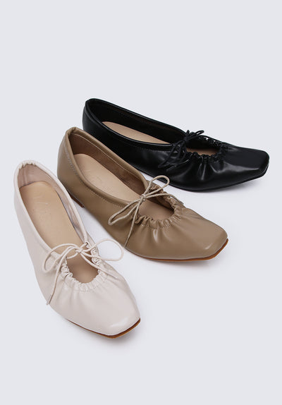 Cassie Comfy Ballerina In Taupe