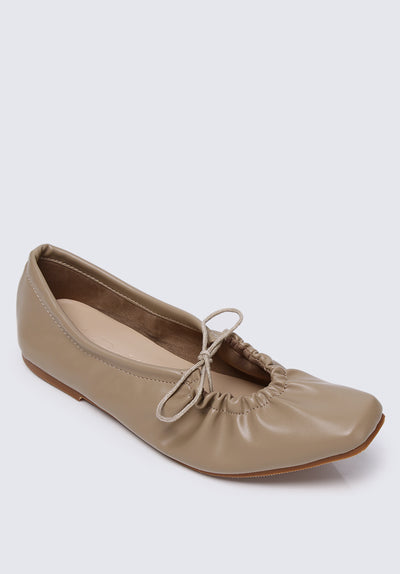 Cassie Comfy Ballerina In Taupe