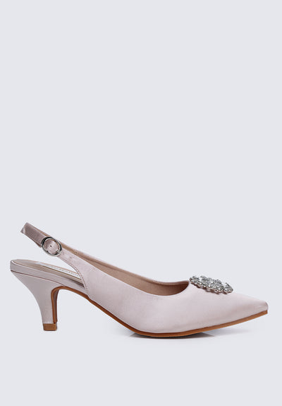 Jeannie Comfy Heels In Champagne