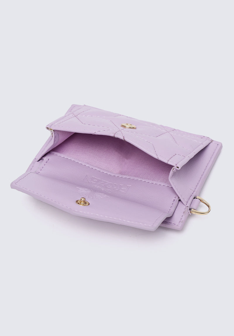 Cool Queen Lanyard Card Holder In Lilac