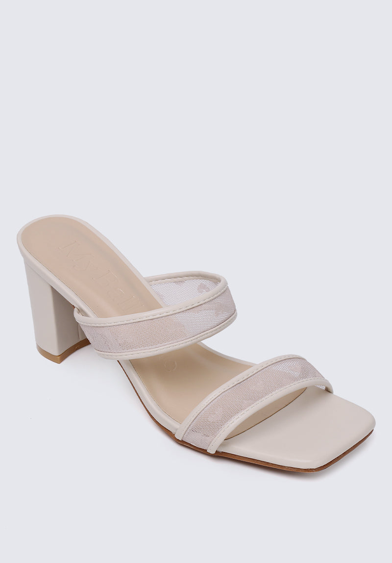 My Love Comfy Heels In Beige