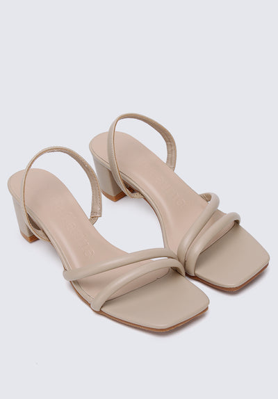 Renee Comfy Heels In Taupe