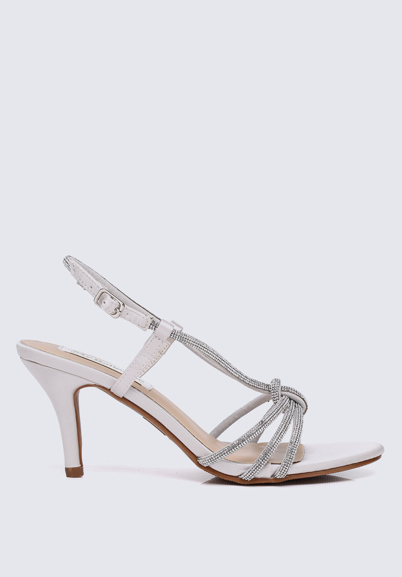 Alaia Comfy Heels In Silver Grey