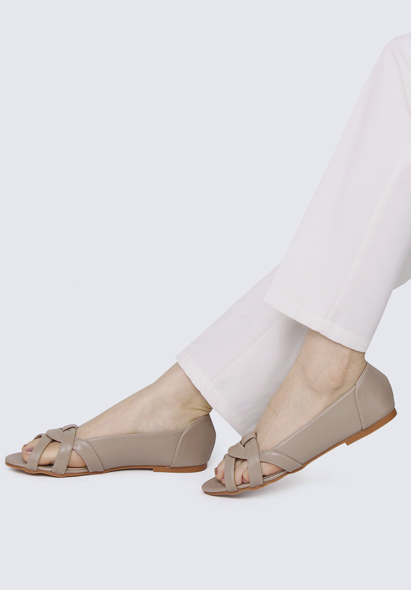 Jasmine Comfy Ballerina In Taupe