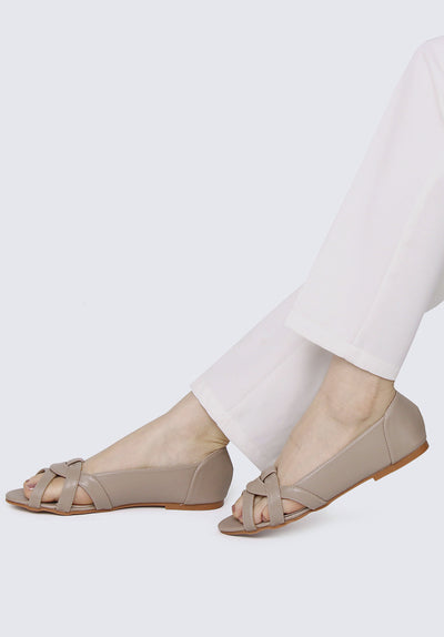 Jasmine Comfy Ballerina In Taupe