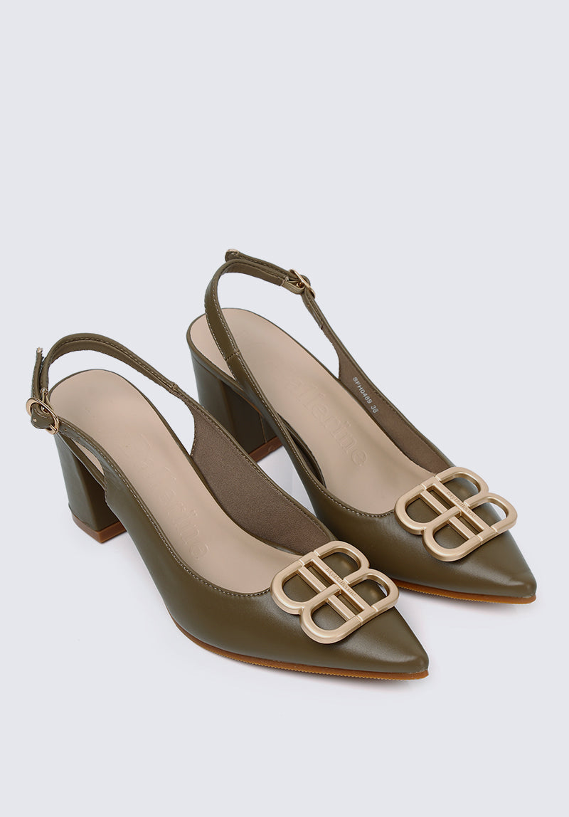 Betsy Comfy Heels  In Taupe