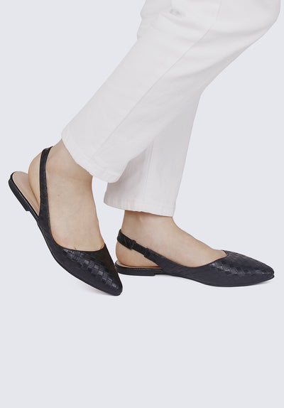 Kate Weave Comfy Ballerina In Black
