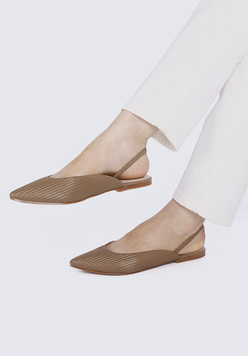 Lexi Comfy Ballerina In Taupe